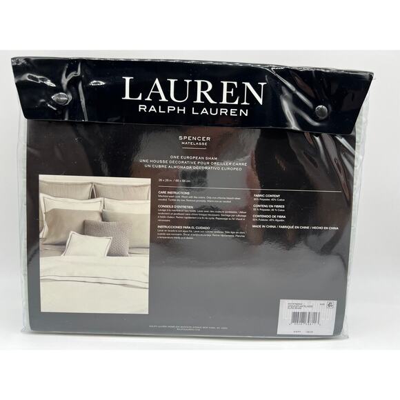 Ralph Lauren Home Spencer Matelasse One European Sham Sage $135 NWT., - Picture 11 of 12